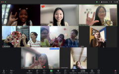 A screenshot of everyone signing 'I love you' in sign language